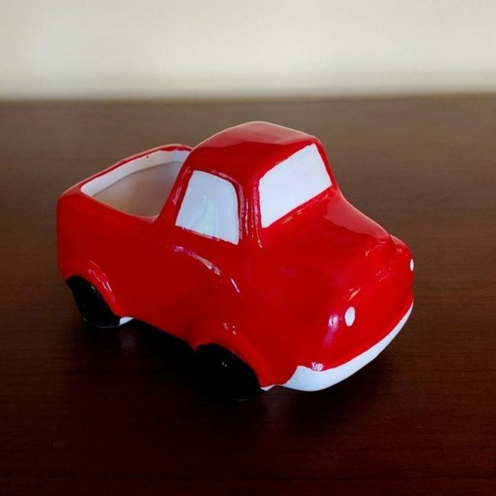 Red Blue Truck Planters, Set of 2, 5" Vehicle Plant Pot, Van Life, Gift for Boy - Picture 3 of 6